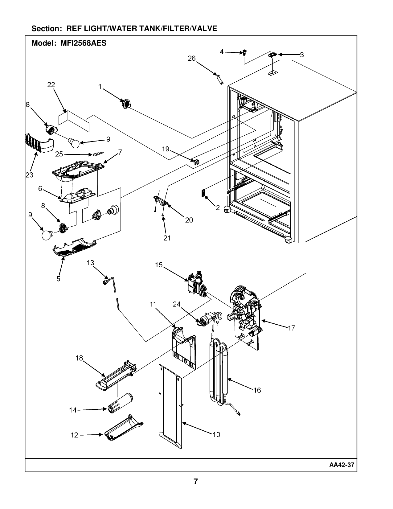 PDF manual for Maytag Refrigerator Ice2O MFI2568AES